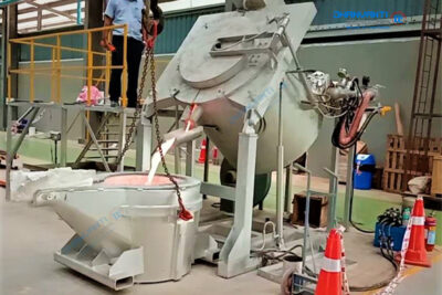Copper Melting Crucible Tilting Furnace