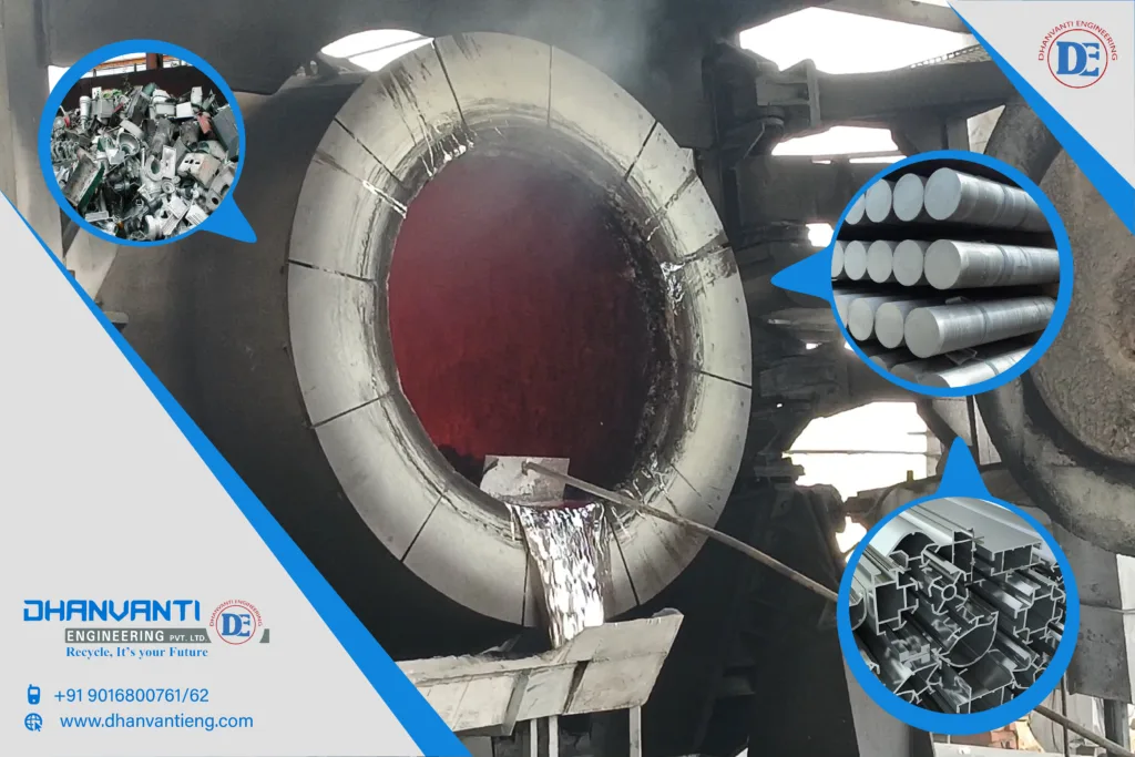 Aluminum Melting Tilting Rotary Furnace