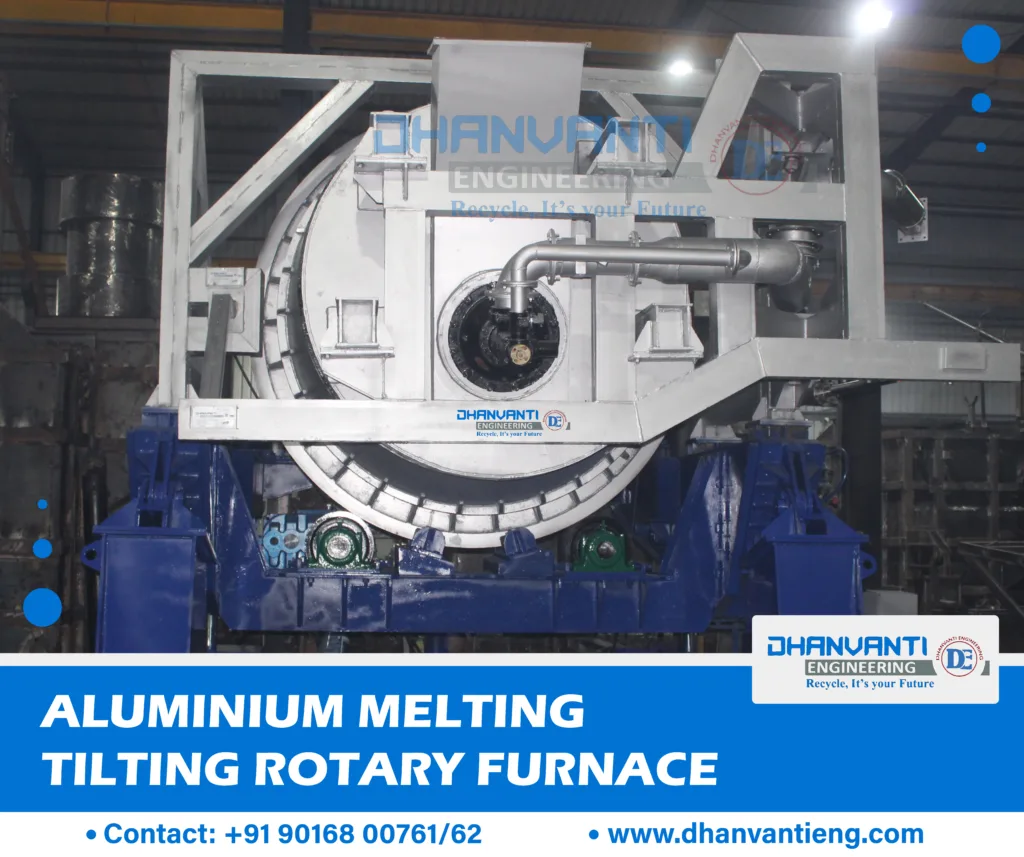 Aluminum Melting Tilting Rotary Furnace