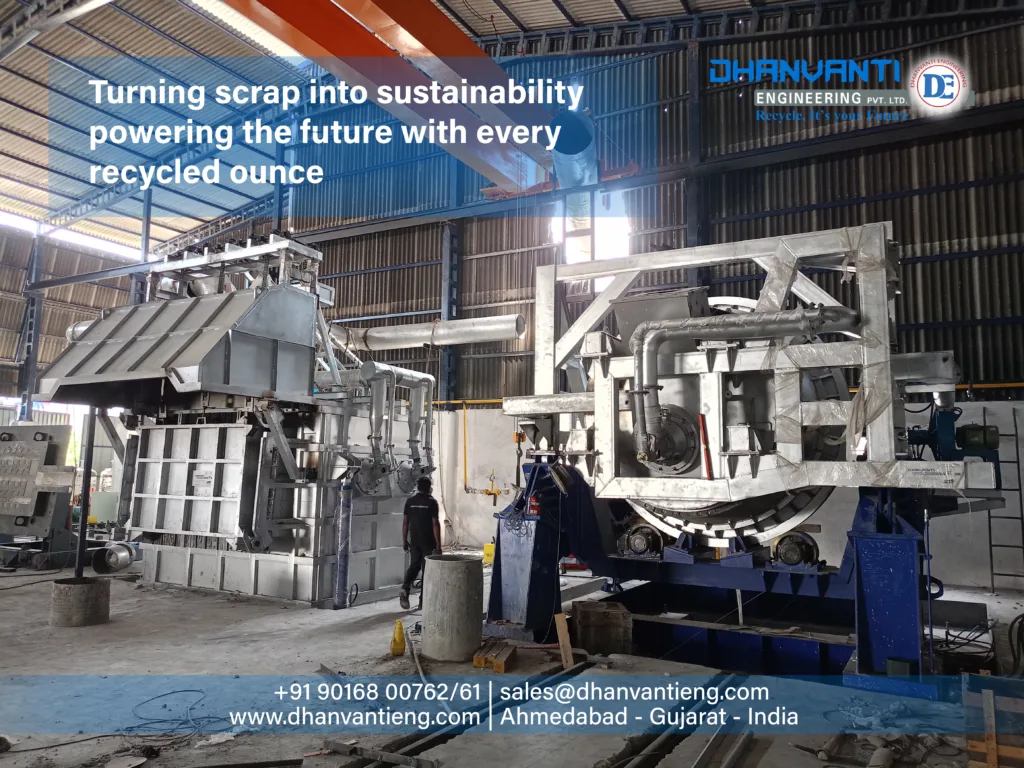 Aluminum Melting Tilting Rotary Furnace