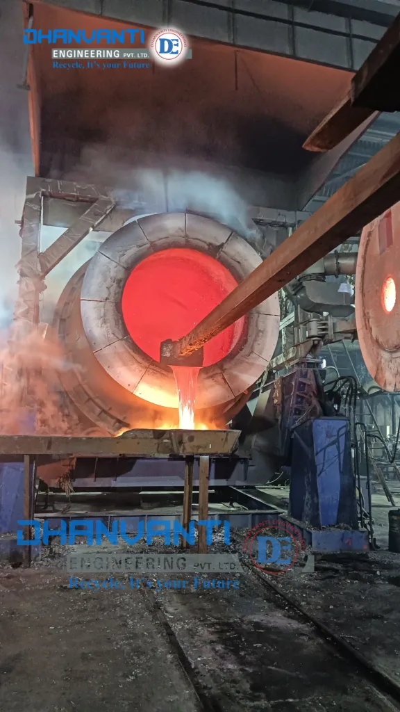 Aluminum Melting Tilting Rotary Furnace